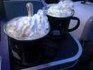 Hot chocolate by the fire