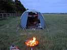 The firepit was perfect was setting up a campfire.