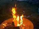 Camp fire at sunset!