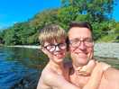 Dad n lad in the river x