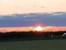 Beautiful sunset over the campsite