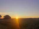 View of sunset at the campsite