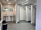 The toilets and showers