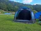 Tent pitch nice and flat