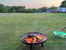 A perfect evening, unwinding around the fire pit with family