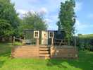 Shepherds hut & decking