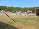 View across campsite near toilet block