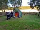 Plenty of space to park your car or motorbike next to your tent.