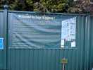Sign with info on site.