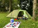 Our tent was a bit bigger than usual for this site