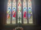 Stunning lead window in the church