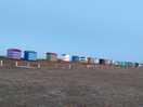 Bech huts by night