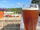 Beer garden overlooking campsite