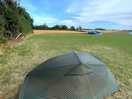 Pitched tent at site