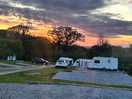 Sunset from our caravan.