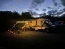 Our van at night