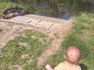Area to sit and put feet in the water