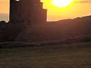 Dunskey castle sunset