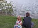 Evening by the lake, relaxing and peaceful