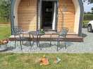 Outside of glamping pod