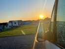 View of the sunset from our motorhome