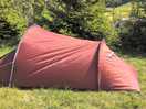 Tent in field