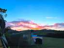 Sunset over campsite