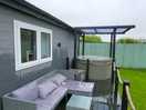 Hot tub and outdoor furniture