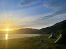 View from tent in the evening