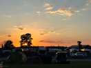 Sunset over the site