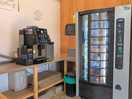 Vending machine with fresh eggs and coffee machine