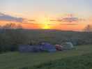 View from our pitch at sunset