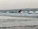 Spotted horse riding