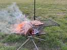 Cooking over the campfire