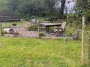Picnic seating area next to our plot