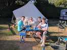 Tent up and having a bbq