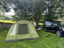 Tent pitched ready to chill