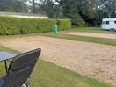 Got the chairs out on grass between pitches to catch some rays!