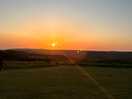 Sunset from field next to our pod