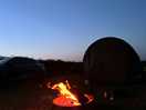 Fire pit provided by the campsite