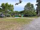 View of campsite from beach
