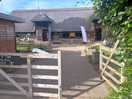 The barn where u can sit outside and have food and drinks really beautiful