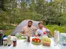 With my brother