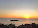 Beautiful sunset view from the campsite beach