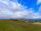 View from chrome hill - a 45 min walk from site