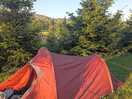 Tent in field