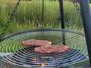 Cooking on the fire pit.