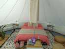 Interior of bell tent