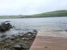 View of slipway and clear sea