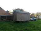 Shepherd's hut next to ford fiesta